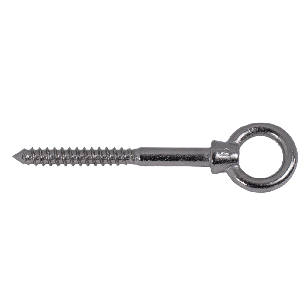 Piton 8x80 mm en inox 316 pour filet intérieur et extérieur