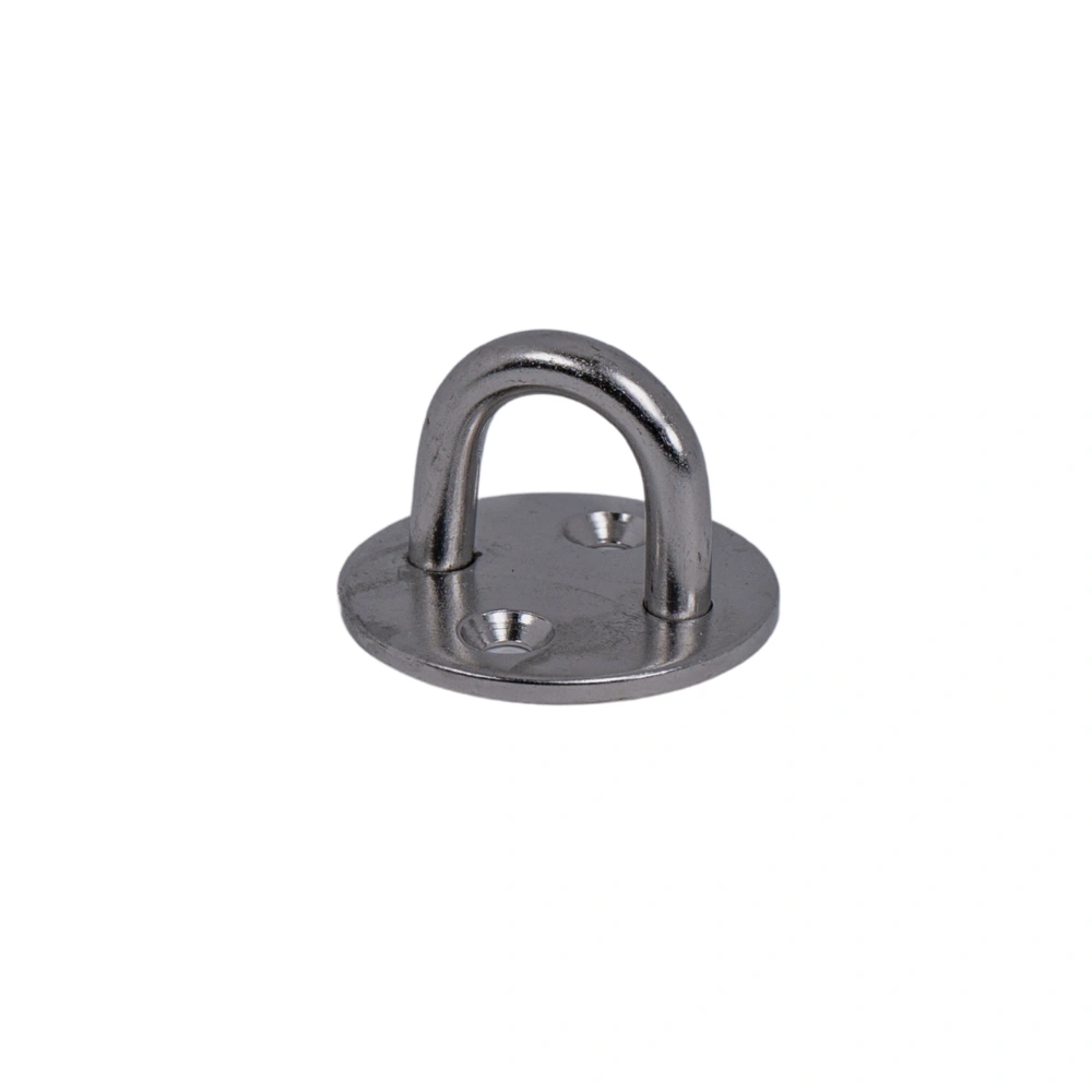 Pontet sur platine ronde en inox 316 pour filet sur mesure