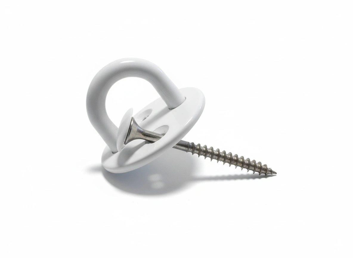 Pontet sur platine blanc en inox 316 pour filet sur mesure