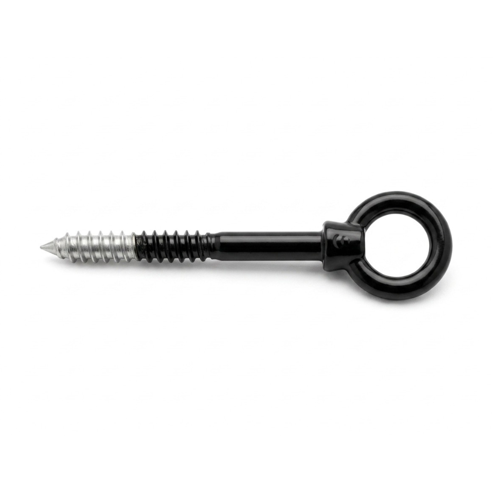 Piton 8x80 mm noir en inox 316 pour filet sur mesure
